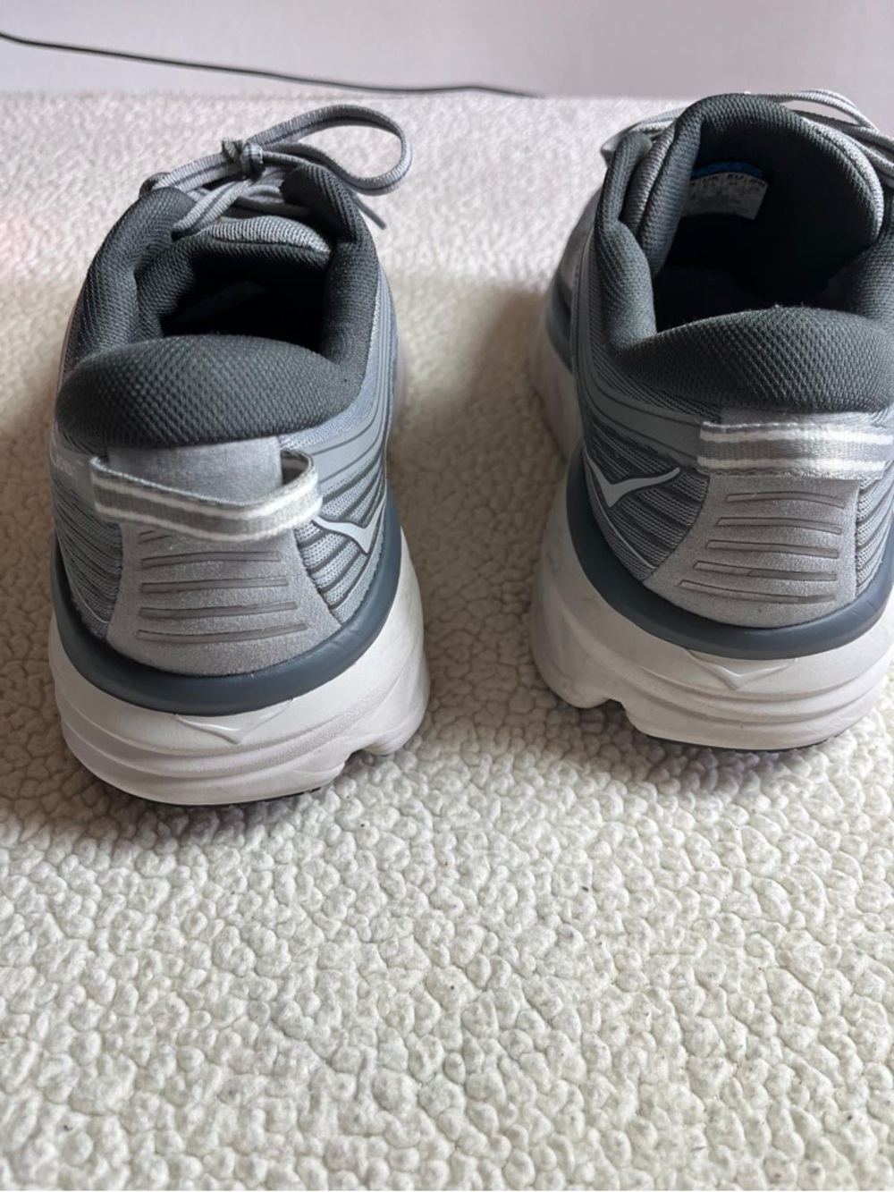 Hoka One One MBONDI7 ,Men's Grey Mesh Running Shoes size 10 - Picture 3 of 7